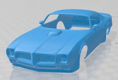 Pontiac Firebird Trans Am 1970 Printable Body Car 3D Print Model .c4d .max .obj .3ds .fbx .stl .blend 