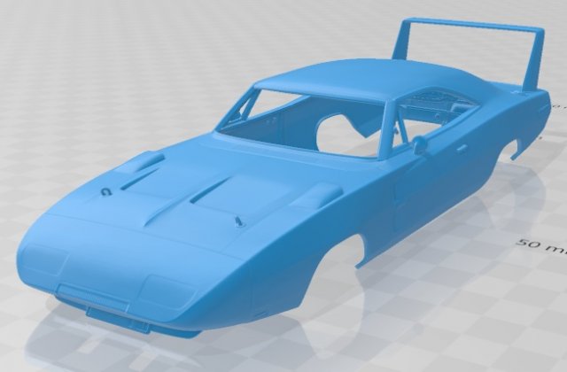 charger daytona hemi 1969 printable body car 3D Принт Модель .c4d .max .obj .3ds .fbx .stl .blend 