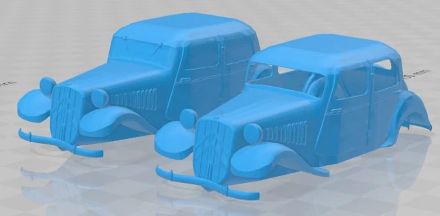 citroen b11 printable body car 3D Print Model .c4d .max .obj .3ds .fbx .stl .blend 