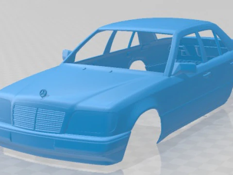 Mercedes Benz E Class W124 Sedan 1993 Printable Body Car 3D Print Model
