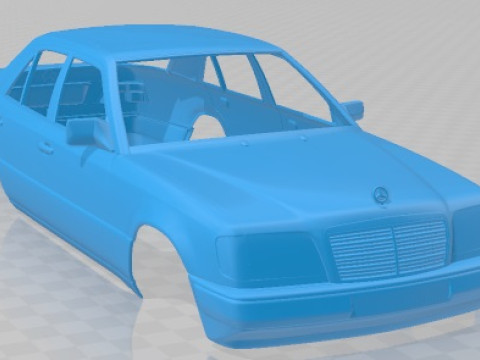 Mercedes Benz E Class W124 Sedan 1993 Printable Body Car 3D Print Model