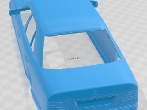 Mercedes Benz E Class W124 Sedan 1993 Printable Body Car 3D Print Model