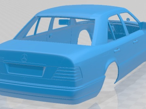 Mercedes Benz E Class W124 Sedan 1993 Printable Body Car 3D Print Model