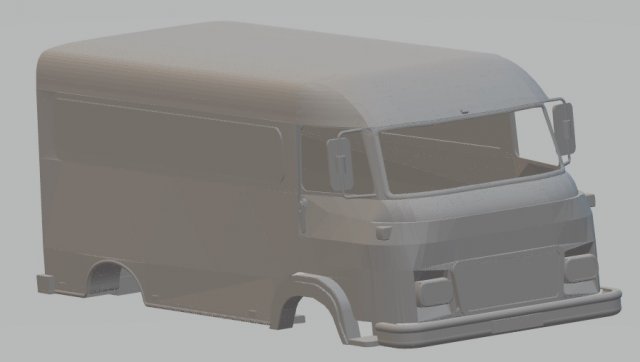 renault saviem printable body van 3D Print Model .c4d .max .obj .3ds .fbx .stl .blend 