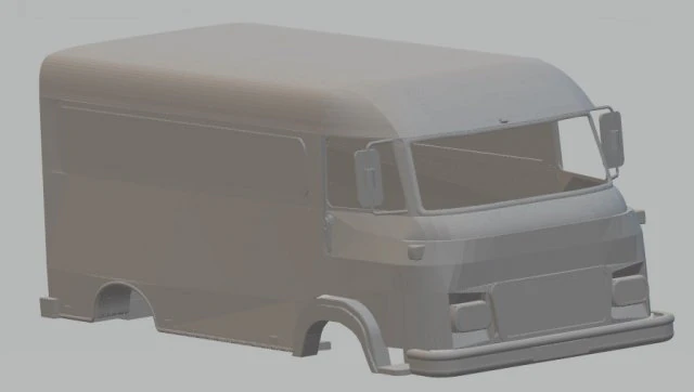 renault saviem printable body van 3D Print Model .c4d .max .obj .3ds .fbx .stl .blend 
