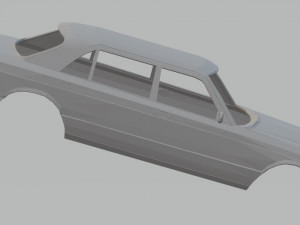 mercedes benz w126 printable body car 3D प्रिंट मॉडल