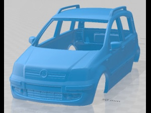Fiat Panda 2011 Printable Body Car Modelo de impresión 3D
