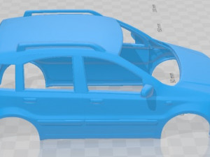 Fiat Panda 2011 Printable Body Car 3D-Druckmodell