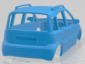 Fiat Panda 2011 Printable Body Car 3D-Druckmodell