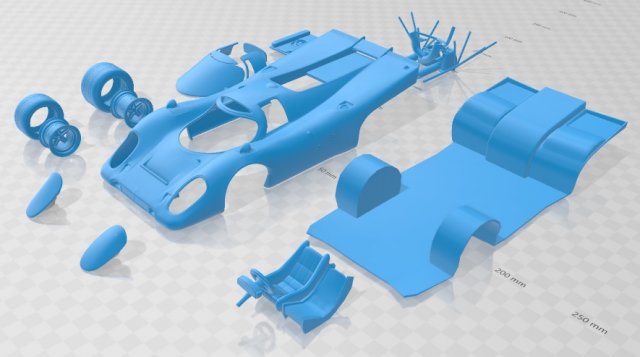 Porsche 917 le mans printable body car Modèles 3D en vedette .c4d .max .obj .3ds .fbx .stl .blend 