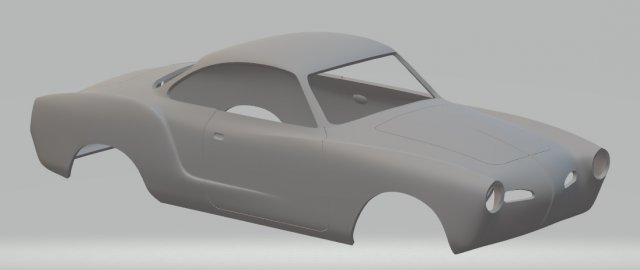volkswagen karman ghia printable body car Modello di stampa 3D .c4d .max .obj .3ds .fbx .stl .blend 