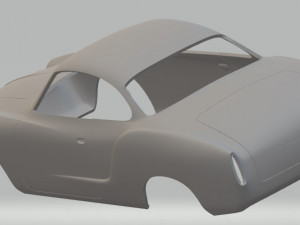volkswagen karman ghia printable body car Modello di stampa 3D