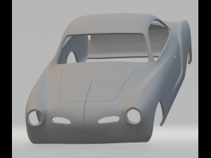 volkswagen karman ghia printable body car Modello di stampa 3D