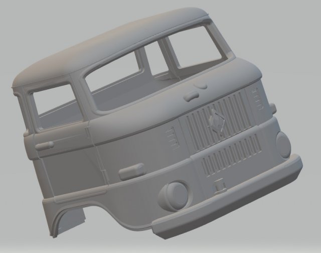 ifa w50 printable cabin truck 3D 프린트 모델 .c4d .max .obj .3ds .fbx .stl .blend 
