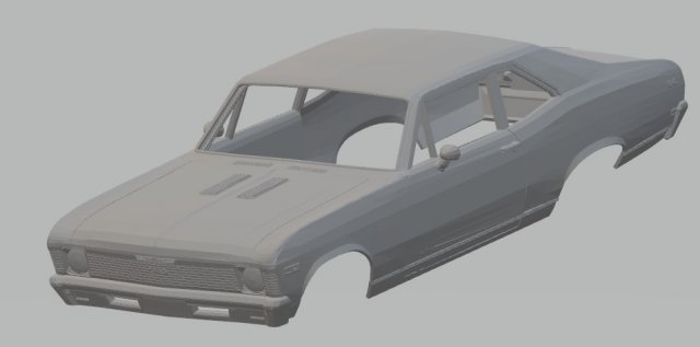 chevy nova ss printable body car 3D प्रिंट मॉडल .c4d .max .obj .3ds .fbx .stl .blend 