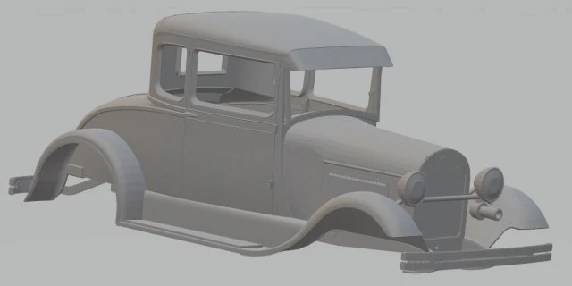 type a printabel body car 3D Print Model .c4d .max .obj .3ds .fbx .stl .blend