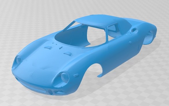 ferrari 250 lm printable body car 3D Print Model .c4d .max .obj .3ds .fbx .stl .blend 