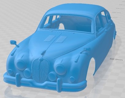 Jaguar MK2 1965 Printable Body Car Modèles 3D en vedette .c4d .max .obj .3ds .fbx .stl .blend 