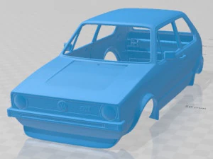 Volkswagen Golf MK1 1975 Printable Body Car 3D Print Model