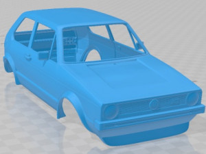 Volkswagen Golf MK1 1975 Printable Body Car 3D 프린트 모델
