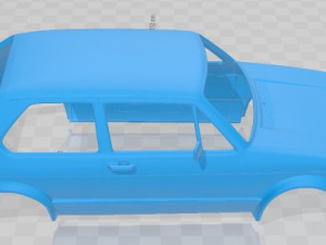 Volkswagen Golf MK1 1975 Printable Body Car 3D 프린트 모델