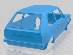 Volkswagen Golf MK1 1975 Printable Body Car 3D 프린트 모델