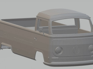 volkswagen t2 pickup printable body van 3D Print Model