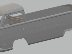 volkswagen t2 pickup printable body van 3D Print Model