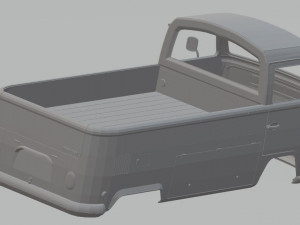 volkswagen t2 pickup printable body van 3D Print Model