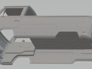 volkswagen t2 pickup printable body van 3D Print Model