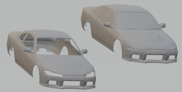 nissan silvia s15 printable body car 3D Print Model .c4d .max .obj .3ds .fbx .stl .blend 