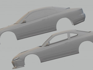 nissan silvia s15 printable body car 3D Print Model