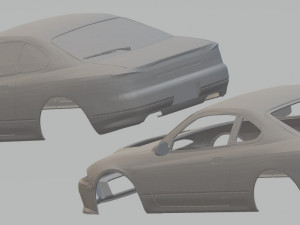 nissan silvia s15 printable body car 3D Print Model