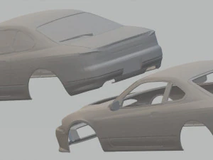 nissan silvia s15 printable body car 3D Print Model