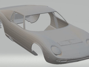 lamborghini miura printable body car 3D 프린트 모델