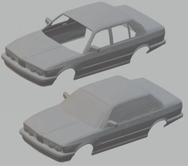b-m-w 528e e28 printable body car 3D Print Model .c4d .max .obj .3ds .fbx .stl .blend 