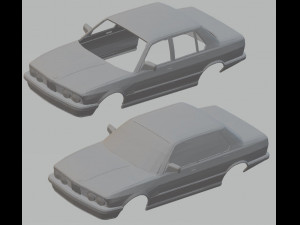 b-m-w 528e e28 printable body car 3Dプリントモデル