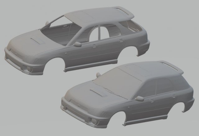 subaru impreza wagon printable body car 3D 프린트 모델 .c4d .max .obj .3ds .fbx .stl .blend 