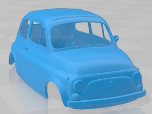 Fiat 500 1971 Printable Body Car 3D-printmodel