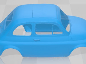Fiat 500 1971 Printable Body Car 3D-printmodel
