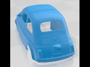 Fiat 500 1971 Printable Body Car 3D Print Model