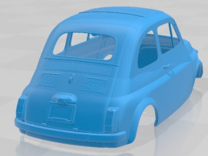 Fiat 500 1971 Printable Body Car 3D-printmodel