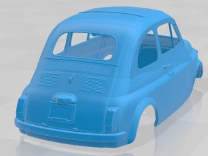 Fiat 500 1971 Printable Body Car 3D Print Model