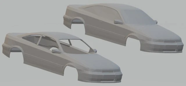 opel calibra printable body car 3D Print Model .c4d .max .obj .3ds .fbx .stl .blend 
