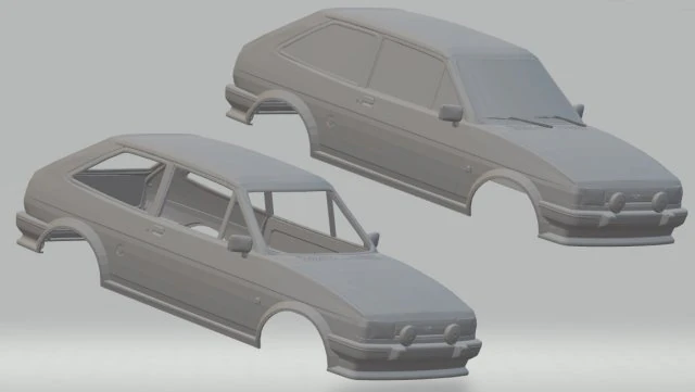 fiesta xr2 printable body car 3D Print Model .c4d .max .obj .3ds .fbx .stl .blend