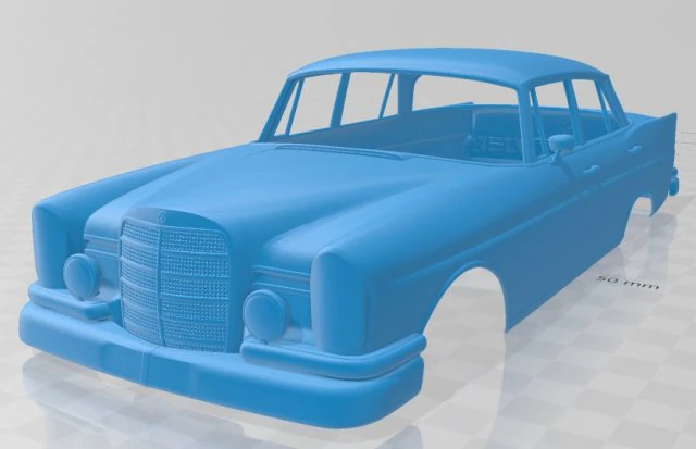 mercedes benz 300 se w112 1963 printable body car 3D Print Model .c4d .max .obj .3ds .fbx .stl .blend