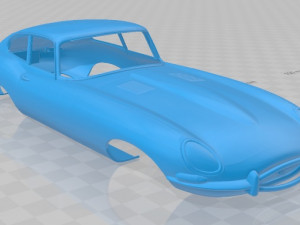 jaguar e type s1 1961 printable body car 3D Print Model
