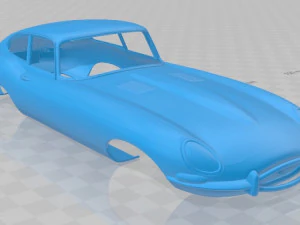 jaguar e type s1 1961 printable body car 3D Print Model