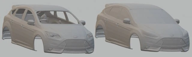 focus st 2012 printable body car 3D Print Model .c4d .max .obj .3ds .fbx .stl .blend 