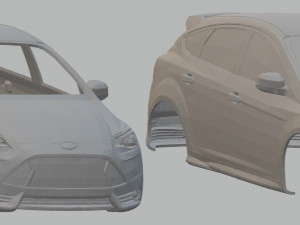 focus st 2012 printable body car Modello di stampa 3D